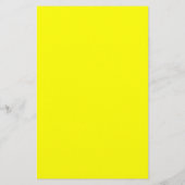 Neon Yellow Solid Color Briefpapier (Achterkant)