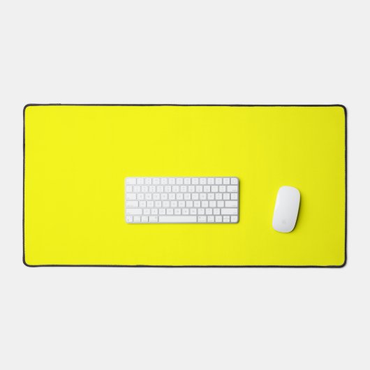 Neon Yellow Solid Color Bureaumat (Keyboard & Muis)