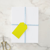 Neon Yellow Solid Color Cadeaulabel (Met Touw)