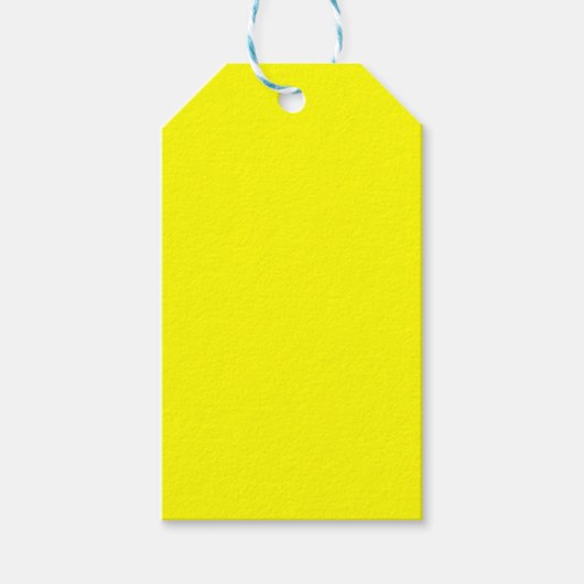 Neon Yellow Solid Color Cadeaulabel (Voorkant)