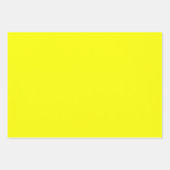 Neon Yellow Solid Color Inpakpapier Vel (Voorkant 3)