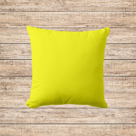 Neon Yellow Solid Color Kussen