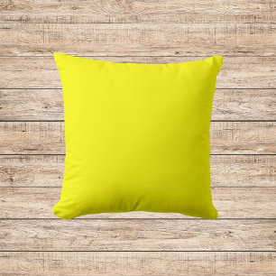 Neon Yellow Solid Color Kussen