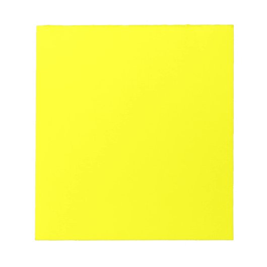 Neon Yellow Solid Color Notitieblok (Voorkant)