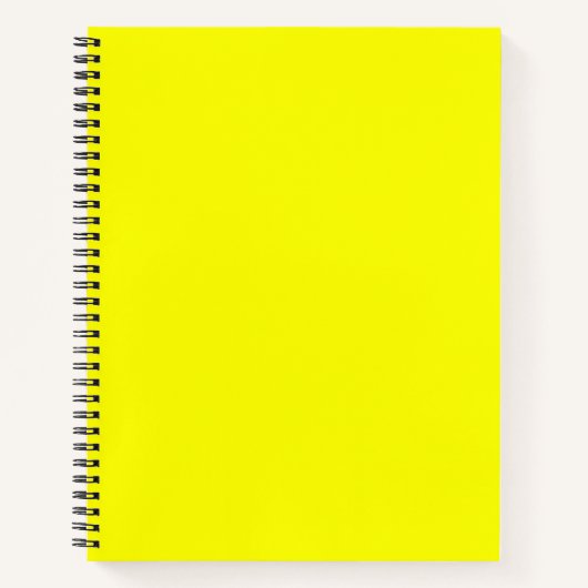 Neon Yellow Solid Color Notitieboek (Voorkant)