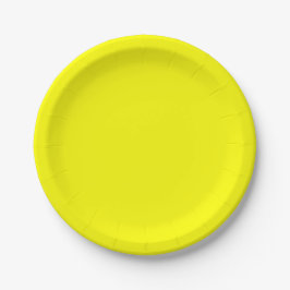 Neon Yellow Solid Color Papieren Bordje
