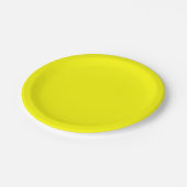 Neon Yellow Solid Color Papieren Bordje (Gekanteld)