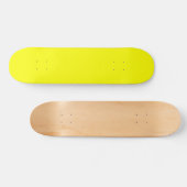 Neon Yellow Solid Color Persoonlijk Skateboard (Horizontaal)