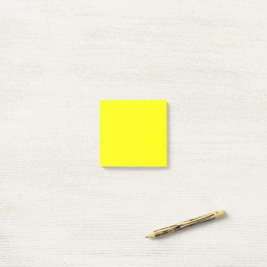 Neon Yellow Solid Color Post-it® Notes (Op bureau)