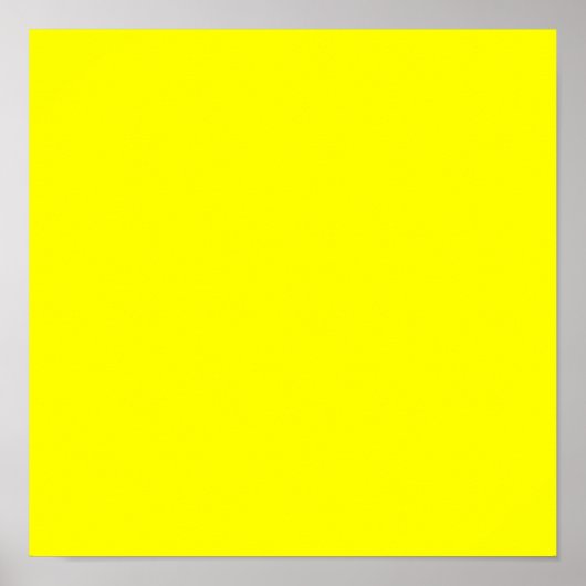 Neon Yellow Solid Color Poster (Voorkant)