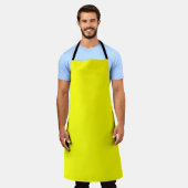 Neon Yellow Solid Color Schort (Gedragen)