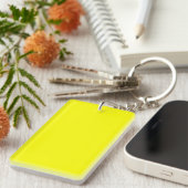 Neon Yellow Solid Color Sleutelhanger (Voorkant Rechts)