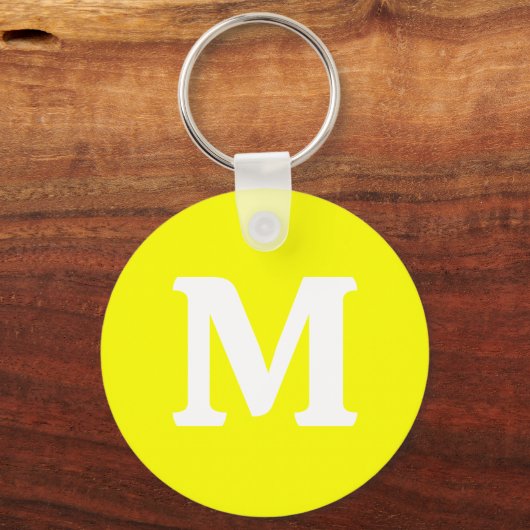 Neon Yellow Solid Color Sleutelhanger (Voorkant)