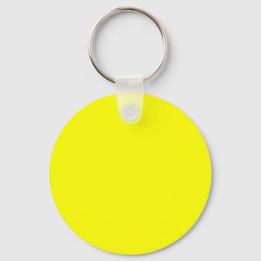 Neon Yellow Solid Color Sleutelhanger (Achterkant)