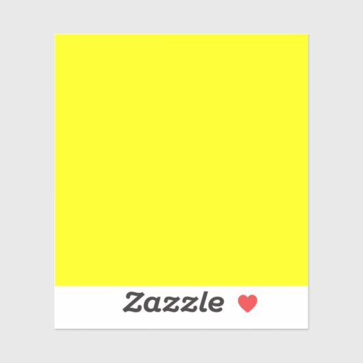 Neon Yellow Solid Color Sticker (Vel)