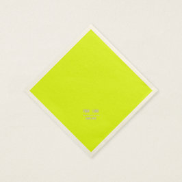 Neon Yellow Solid Color - Voeg logo toe Servet