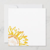 Neon Yellow Sunflower Baby shower Kaart (Achterkant)