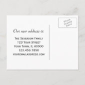 Neon Yellow Sunflower Change of Address Aankondigingskaart (Achterkant)