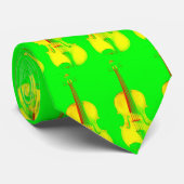 Neon Yellow Violin/Viola Stropdas (Opgerold)