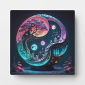 Neon Yin Yang Surreal Fantasy 1 Fotoplaat (Voorkant)