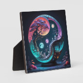 Neon Yin Yang Surreal Fantasy 1 Fotoplaat (Voorkant)
