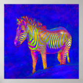neon zebra 2 poster (Voorkant)
