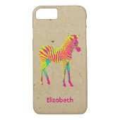 Neon Zebra Baby Animal Gepersonaliseerd Funky Retr Case-Mate iPhone Case (Achterkant)
