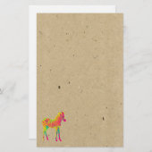 Neon Zebra Baby Animal Psychedelic Funky Retro Briefpapier (Voorkant / Achterkant)