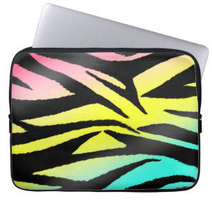Neon Zebra Electronics Bag Laptop Sleeve