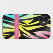 Neon Zebra iPhone 5 Hoesje (Achterkant (horizontaal))