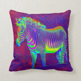 neon zebra kussen