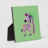 Neon Zebra Paradijs Fotoplaat (Voorkant)