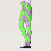 Neon Zebra Patroon Mode Leggings (Links)