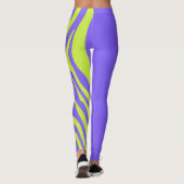Neon Zebra Patroon Mode Leggings (Achterkant)