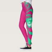 Neon Zebra Patroon Mode Leggings (Links)