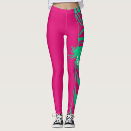 Neon Zebra Patroon Mode Leggings