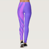 Neon Zebra Patroon Mode Leggings (Achterkant)
