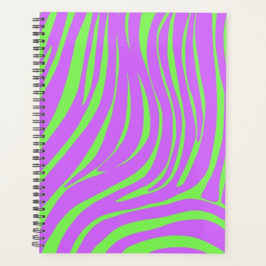 Neon Zebra Patroon Planner Organizer (Voorkant)