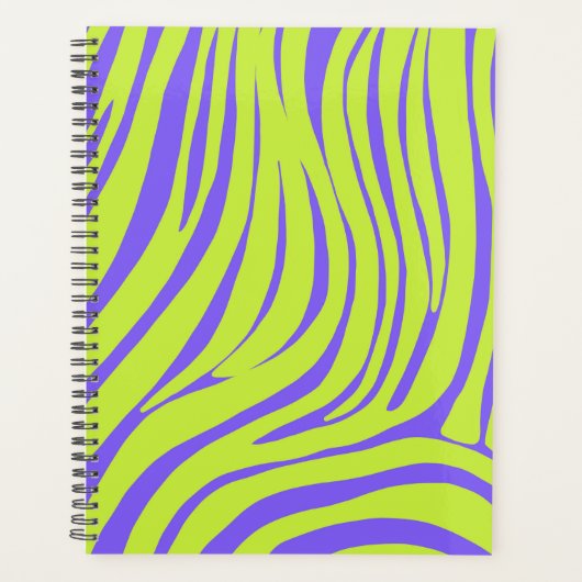 Neon Zebra Patroon Planner Organizer (Voorkant)