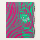 Neon Zebra Patroon Planner Organizer (Achterkant)