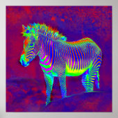 neon zebra poster (Voorkant)