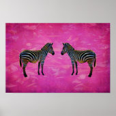 Neon Zebra Reflection Poster (Voorkant)