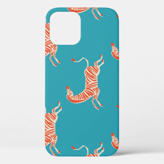 Neon Zebra: Retro kleurrijke naadloos Case-Mate iPhone Case (Achterkant)
