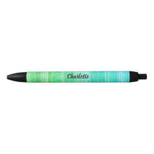 Neon Zee Grass Texture Pattern Beach Zwarte Inkt Pen