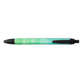 Neon Zee Grass Texture Pattern Beach Zwarte Inkt Pen (Achterkant)