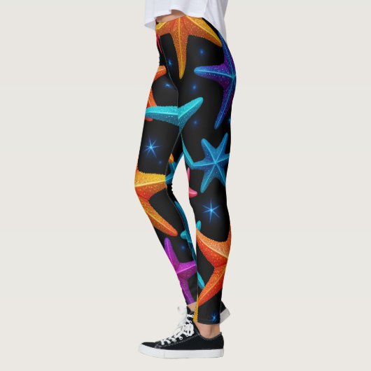 Neon zee sterren leggings (Links)