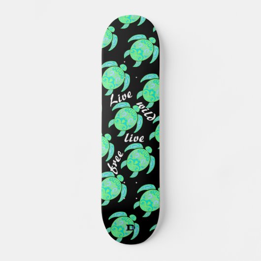 Neon Zee Turtle Pattern Dd Brand Persoonlijk Skateboard (Voorkant)
