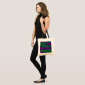 Neon Zeeen Canvas tas (Voorkant (model))