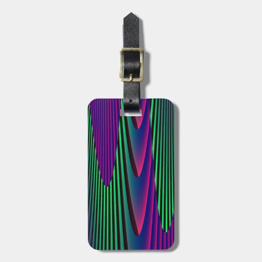 Neon Zeeen Custom Bagagelabel (Voorkant verticaal)