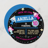 NEON Zeemeermin Zee Life Fish Zeester Verjaardagsf Kaart (Voorkant / Achterkant)